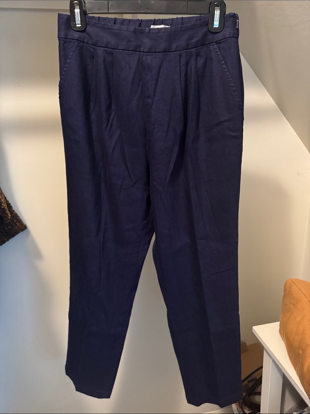 Leith Navy Cropped Tapered Pants